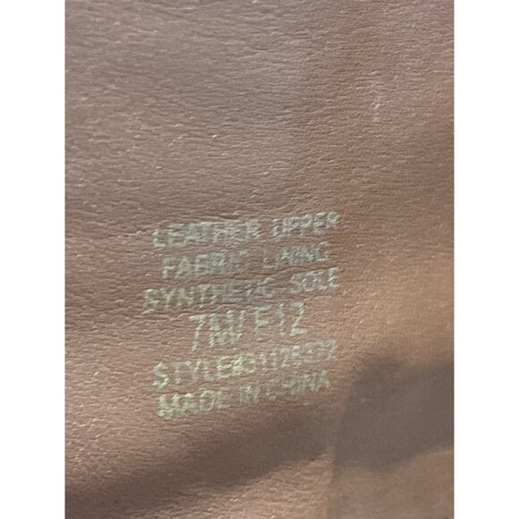 Tory Burch Brown Leather Tall Riding Women’s Boots Shoes Size 7 logo accent - Picture 11 of 12